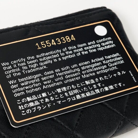 Chanel Black Lambskin Quilted Leather CC Key Holder - Picture 11 of 11